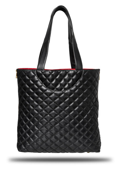 Black Lambskin Leather Quilt SL Tote (Kennedy): Beautiful quilted genuine lambskin leather, this SL tote is named after my granddaughter because I love Kennedy