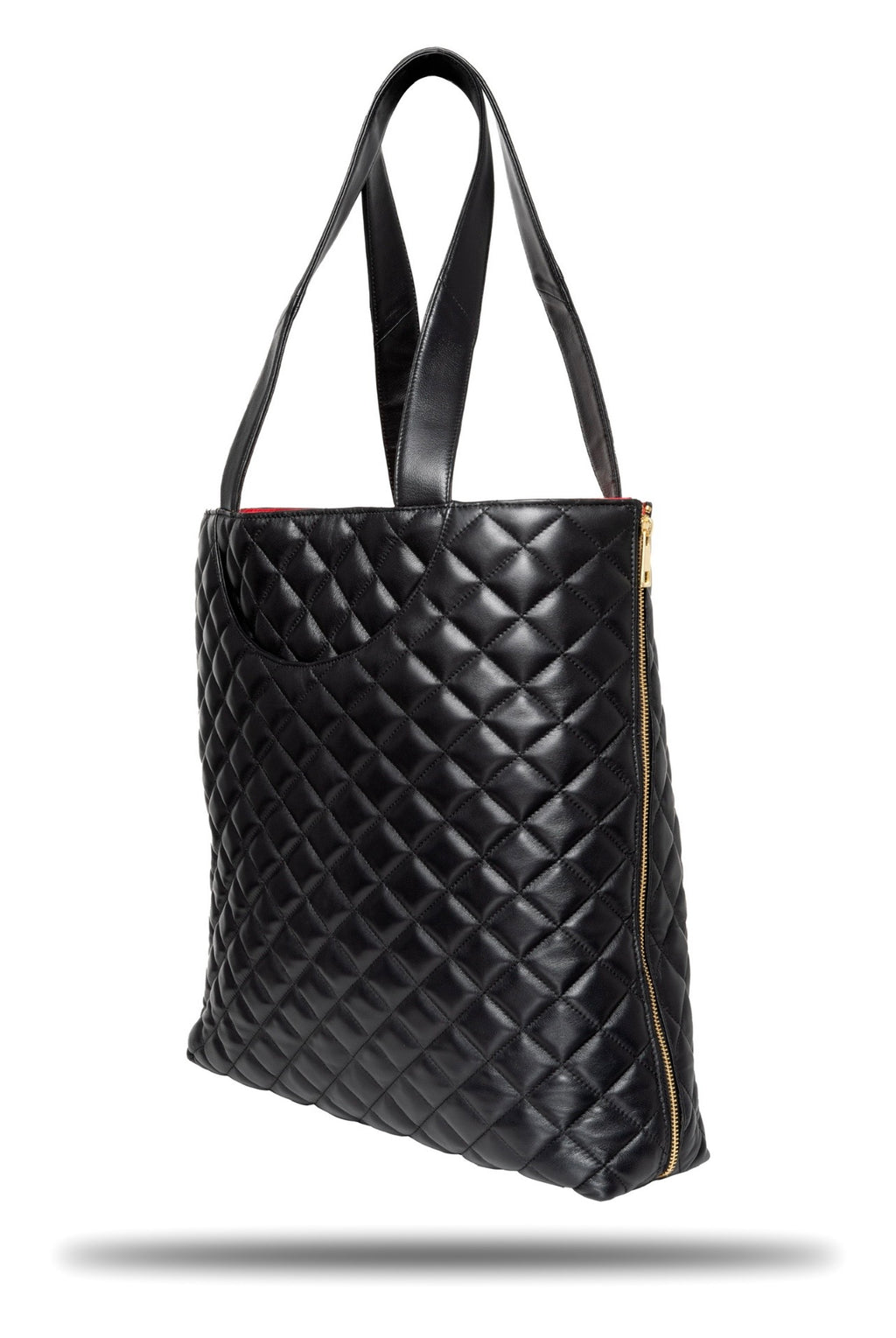 Black Lambskin Leather Quilt SL Tote (Kennedy): Beautiful quilted genuine lambskin leather, this SL tote is named after my granddaughter because I love Kennedy
