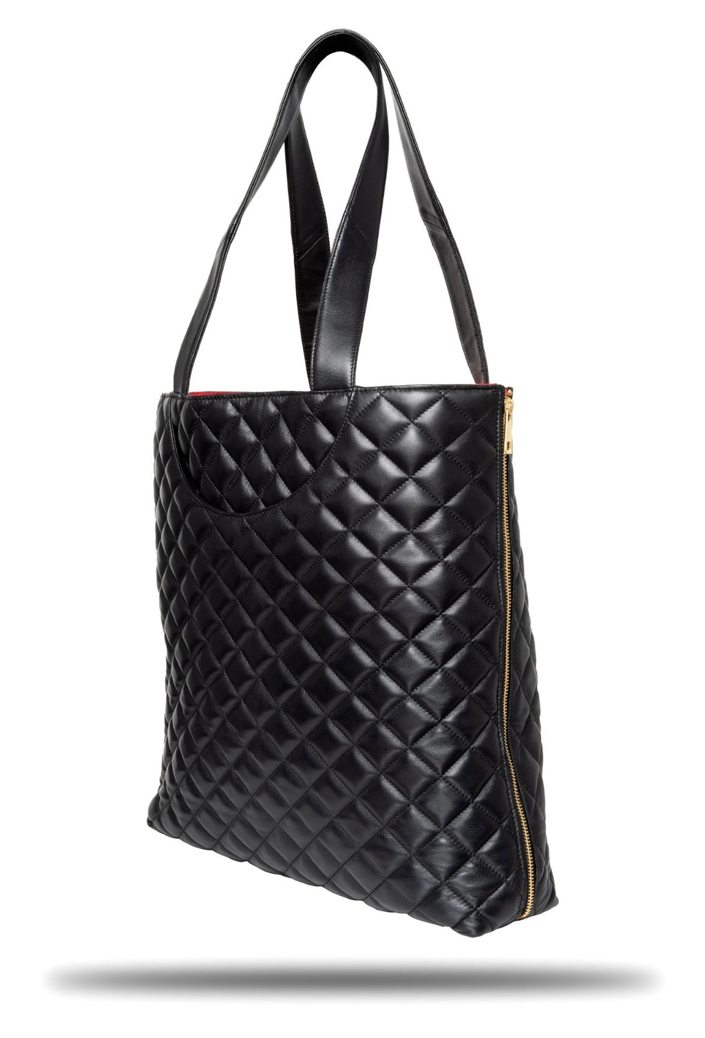 Black Lambskin Leather Quilt SL Tote (Kennedy): Beautiful quilted genuine lambskin leather, this SL tote is named after my granddaughter because I love Kennedy
